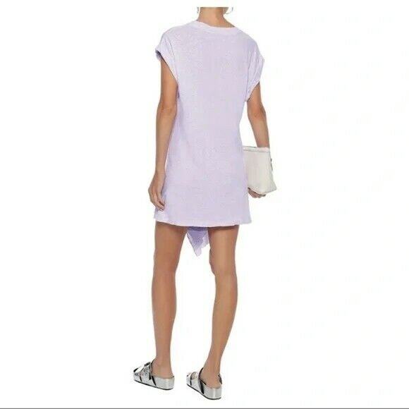 Current/Elliot Asymmetrical Ruffle Linen Blend Dress Size 6 - Picture 5 of 10